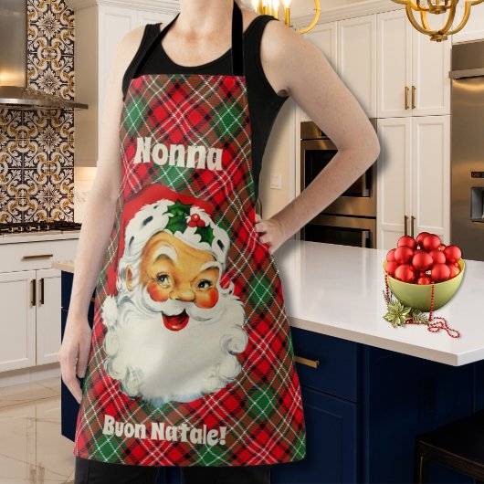 Buon Natale: Italiaanse kerstkerstkerstkerstkerstk Schort