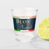 Buon Natale Italiaanse vlag Kerstmis Shot Glas (Voorkant)
