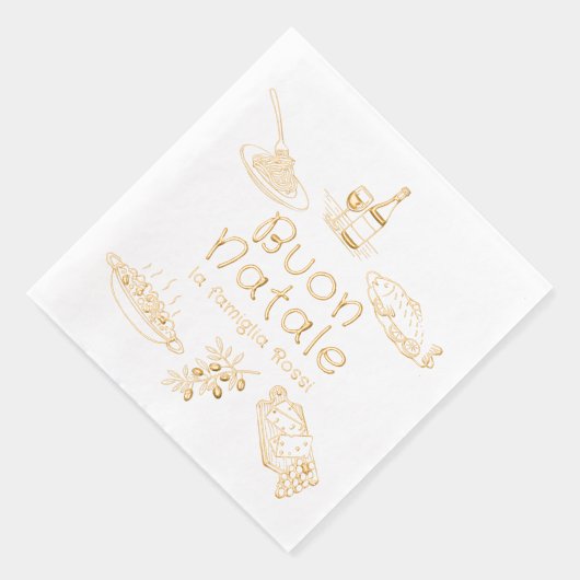 Buon Natale Italian Christmas Party Food Doodles (Droite)