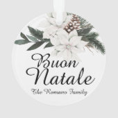 Buon Natale Italien Joyeux Noël Floral (dos)