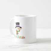 Buon Natale Italien Joyeux Noël Snowman Mug (Devant gauche)