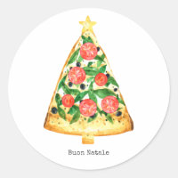Buon Natale Italy Merry Kerstmis Pizza Slice