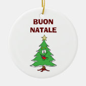 "BUON NATALE" LAUGHING CHRISTMAS TREE ORNAMENT (Voorkant)