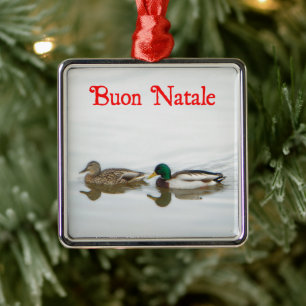 Buon Natale - Mallards Metalen Ornament
