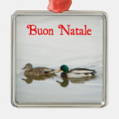Buon Natale - Mallards Metalen Ornament (Voorkant)