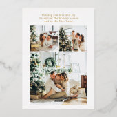 Buon Natale Multi Photo Gold Folie Feestdagenkaart (Achterkant)