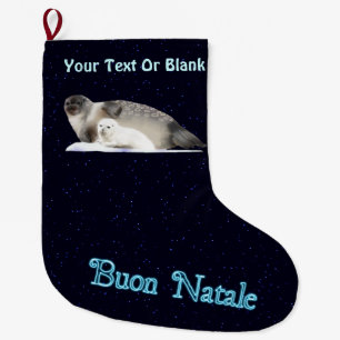 Buon Natale - Ringed zegel Grote Kerstsok