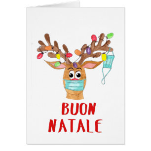 Buon Natale Rudolph Face Masked Reindeer