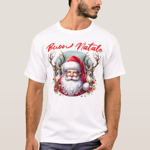 Buon Natale Santa met rendieren T-shirt