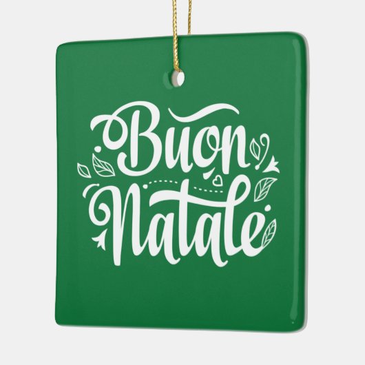 Buon Natale Simple Green Keramisch Ornament (Links)