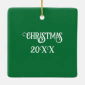 Buon Natale Simple Green Keramisch Ornament (Achterkant)