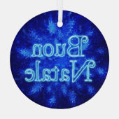 Buon Natale - Snowburst Glas Ornament (Achterkant)