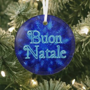 Buon Natale - Snowburst Glas Ornament