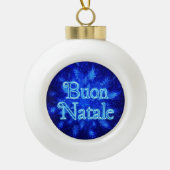 Buon Natale - Snowburst Keramische Bal Ornament (Voorkant)