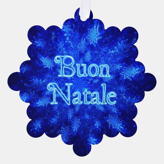 Buon Natale - Snowburst Ornament Kaart (Voorkant)
