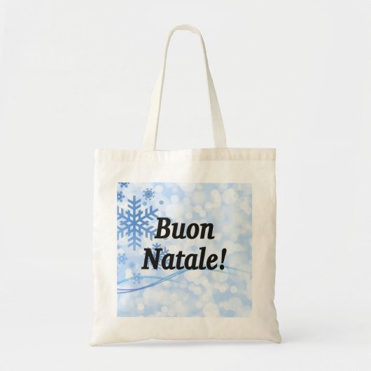 Buon Natale! Vrolijk kerstfeest in Italiaanse bf Tote Bag (Voorkant)