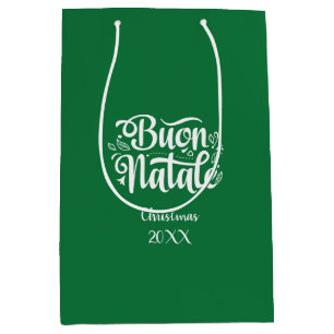 Buon Natale Vrolijk Kerstfeest Medium Cadeauzakje