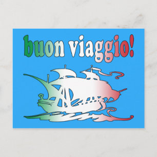Buon Viaggio Good Trip in Italy Vacations Travel Briefkaart