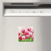 Buona Pasqua. Tulipes de printemps Magnets cadeaux (In Situ (Lave-vaisselle))