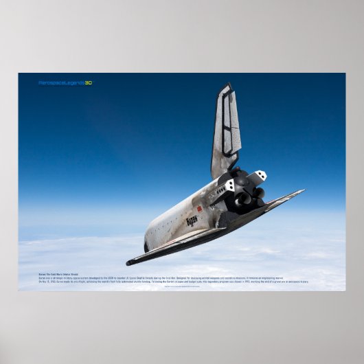 Buran-ruimtevliegtuig: Wolkendaling Poster (Voorkant)