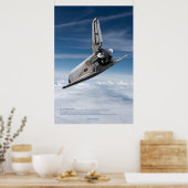 Buran Spaceplane Descending Through Clouds  Poster (Keuken)