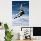 Buran Spaceplane Descending Through Clouds  Poster (Thuiskantoor)