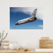 Buran Spaceplane Descending Through Clouds Poster (Keuken)