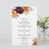 Burange Burgundy Rustic Menu Mariage (Debout devant)