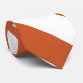 Burange Orange et White Grande Université Cravate  (Roulé)