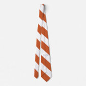 Burange Orange et White Grande Université Cravate  (Dos)
