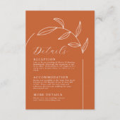 Burange Orange Mariage Détails Carte de boîtier (Devant)