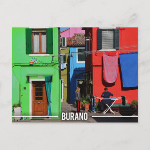 Burano Colorful Houses Briefkaart