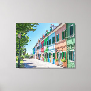 Burano huizen uitzicht canvas print