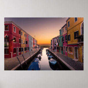 Burano Island, Venetië, Italië Poster