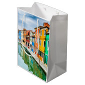 Burano, Italië Medium Cadeauzakje (Achterkant Gekanteld)