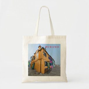 Burano maisons vue rapprochée sac fourre-tout