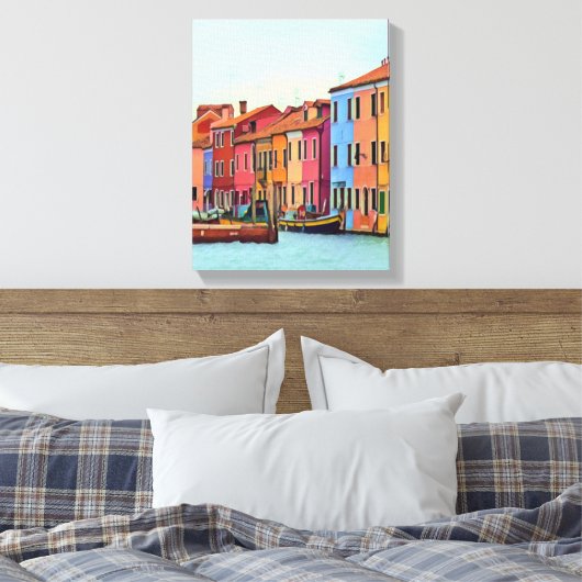 BURANO - Venetian Lagoon Venetië - Burano Canvas Afdruk (Insitu (Slaapkamer))