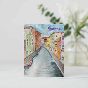 Burano Venice Helderkleurige huizen Briefkaart