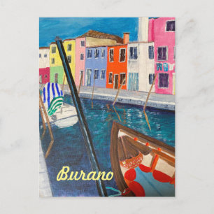 Burano Venice Italië briefkaart