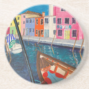 Burano Venice Italië      Zandsteen Onderzetter