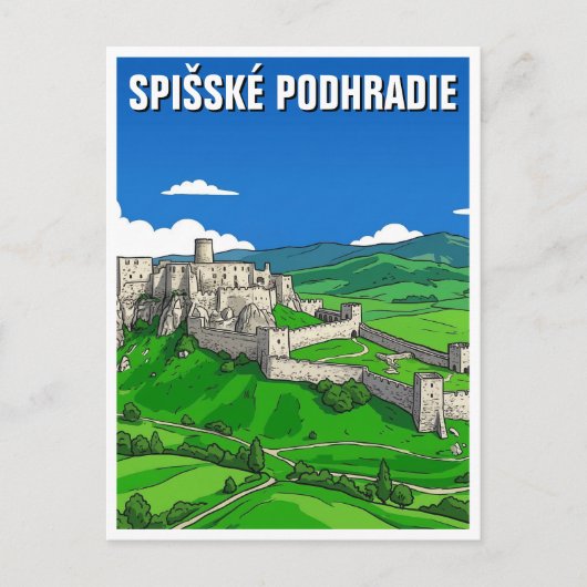 Burcht Spiš Briefkaart (Voorkant)