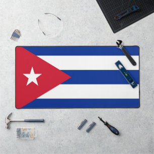 Bureaaronderlegger met vlag van Cuba Bureaumat