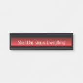 Bureau accrochant de plaque d'identification elle (Devant)