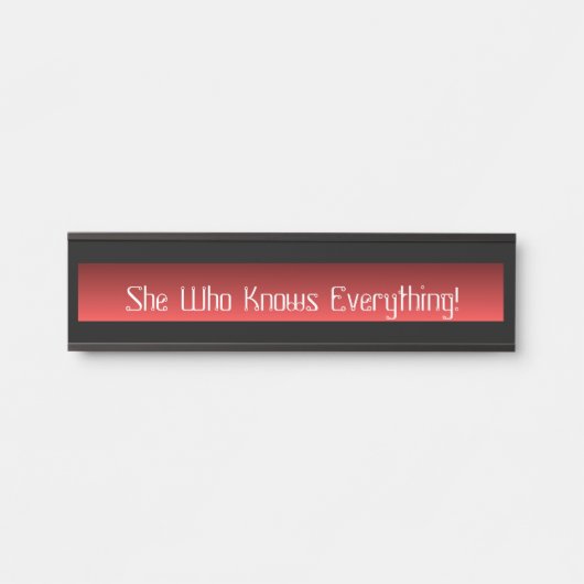 Bureau accrochant de plaque d'identification elle (Devant)