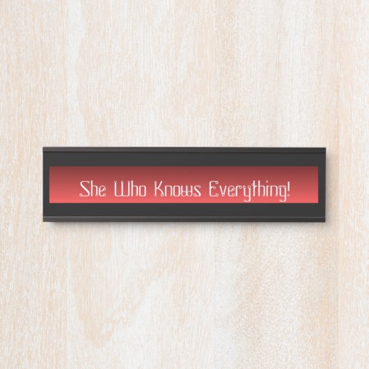 Bureau accrochant de plaque d'identification elle (Devant)