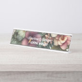 Bureau botanique de l'Hibiscus tropical Nom Plaque (Devant)