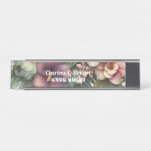 Bureau botanique de l'Hibiscus tropical Nom Plaque (Devant)