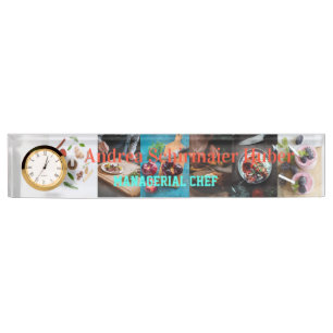 Bureau culinaire Chef de bureau Nom Plaque avec no