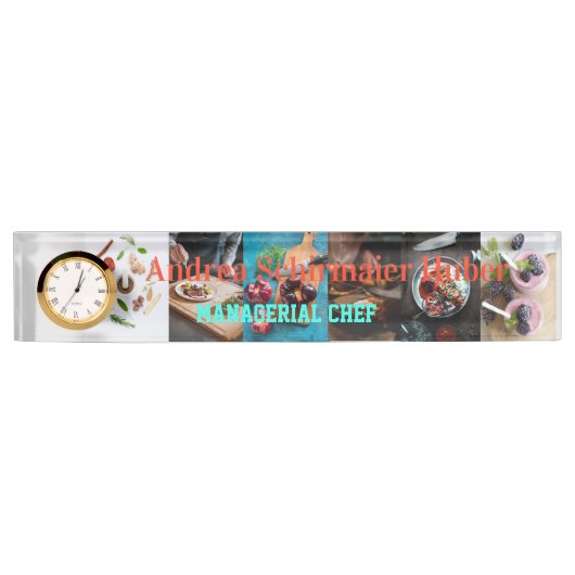 Bureau culinaire Chef de bureau Nom Plaque avec no (Devant)