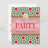 Bureau d'affaires modèle d'invitation de fêtes de (Devant / Derrière)